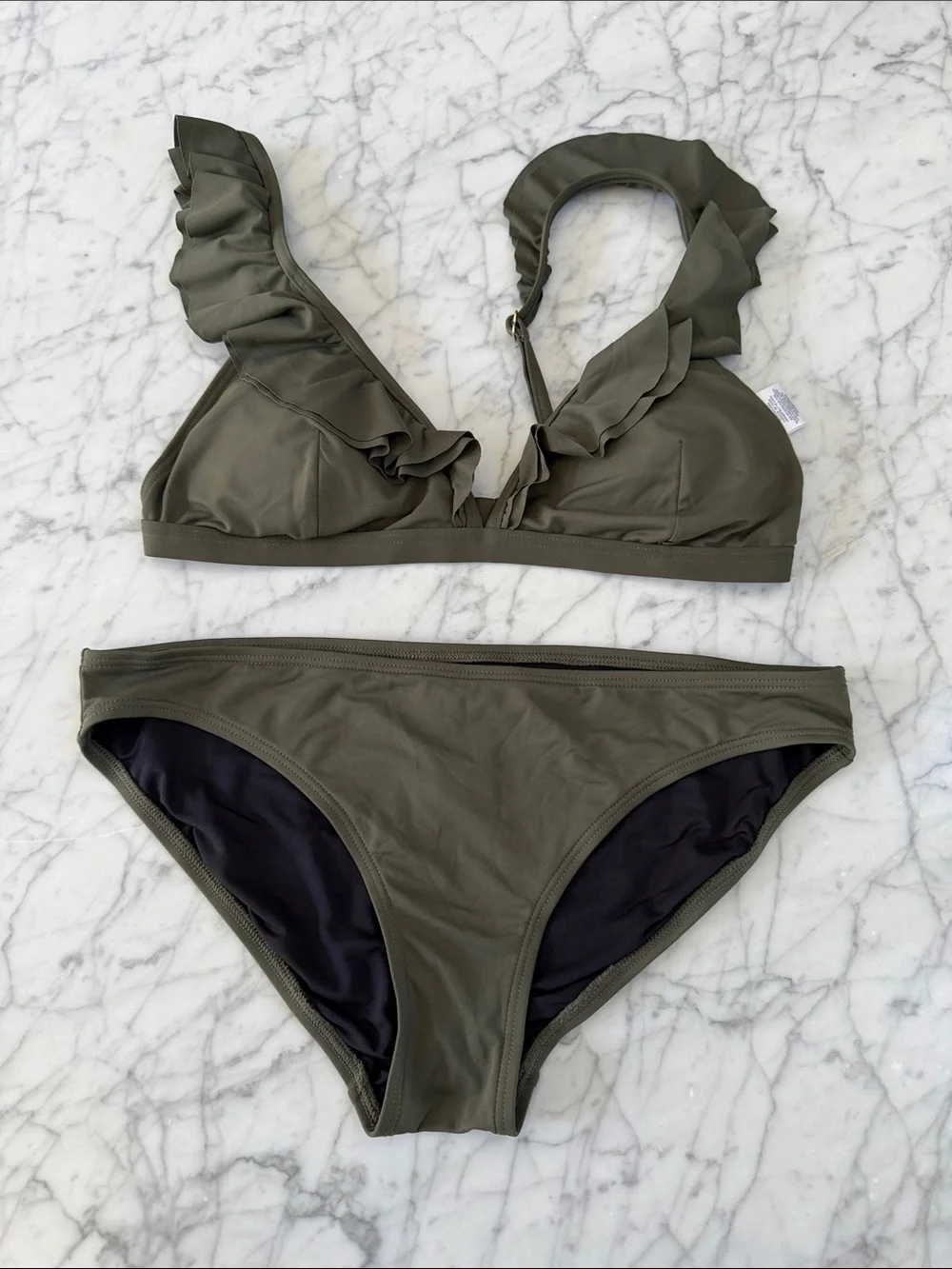 Michael Kors Ruffle Bikini Set Sz L